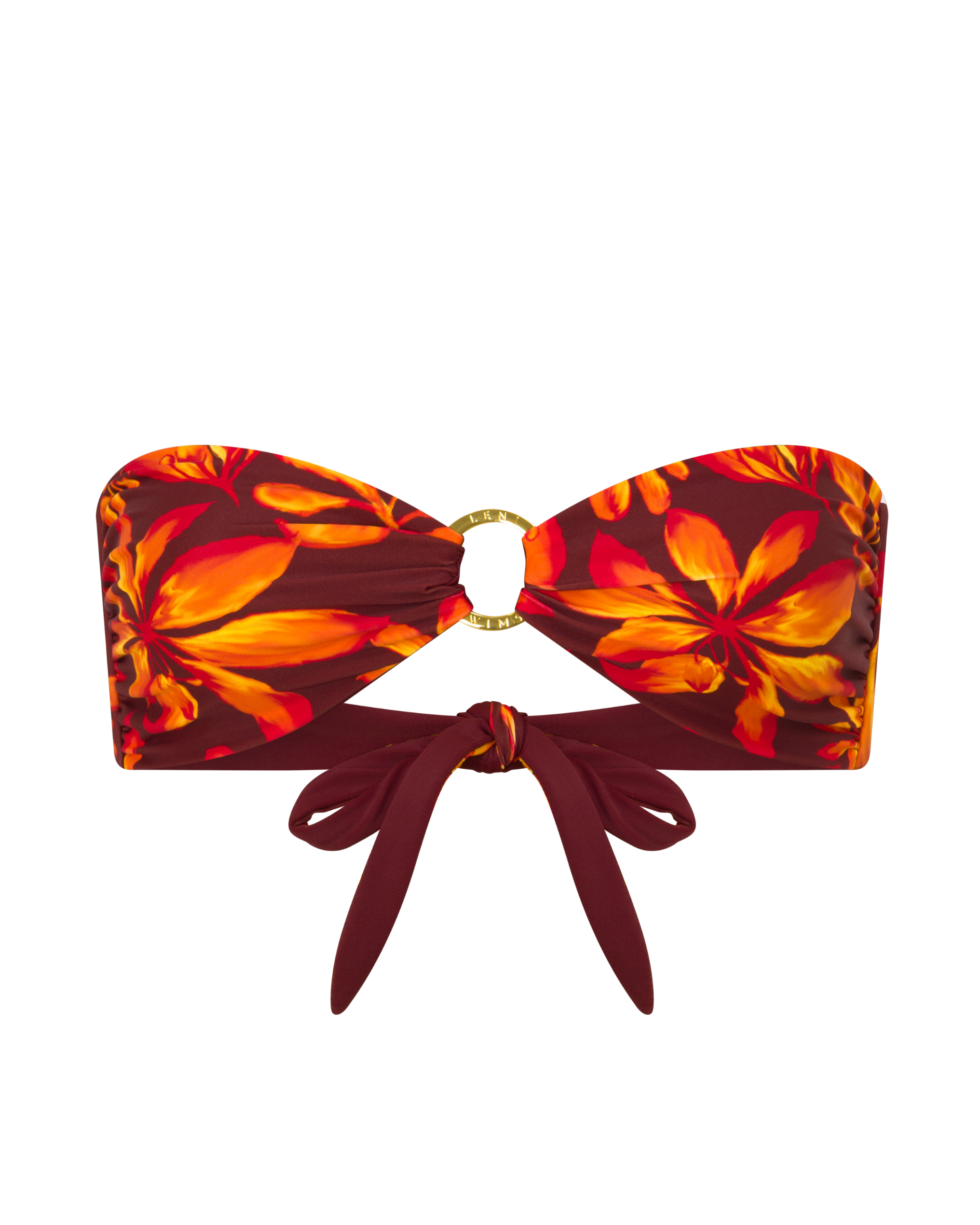 Bandeau Tie Top Reversible- Sangria