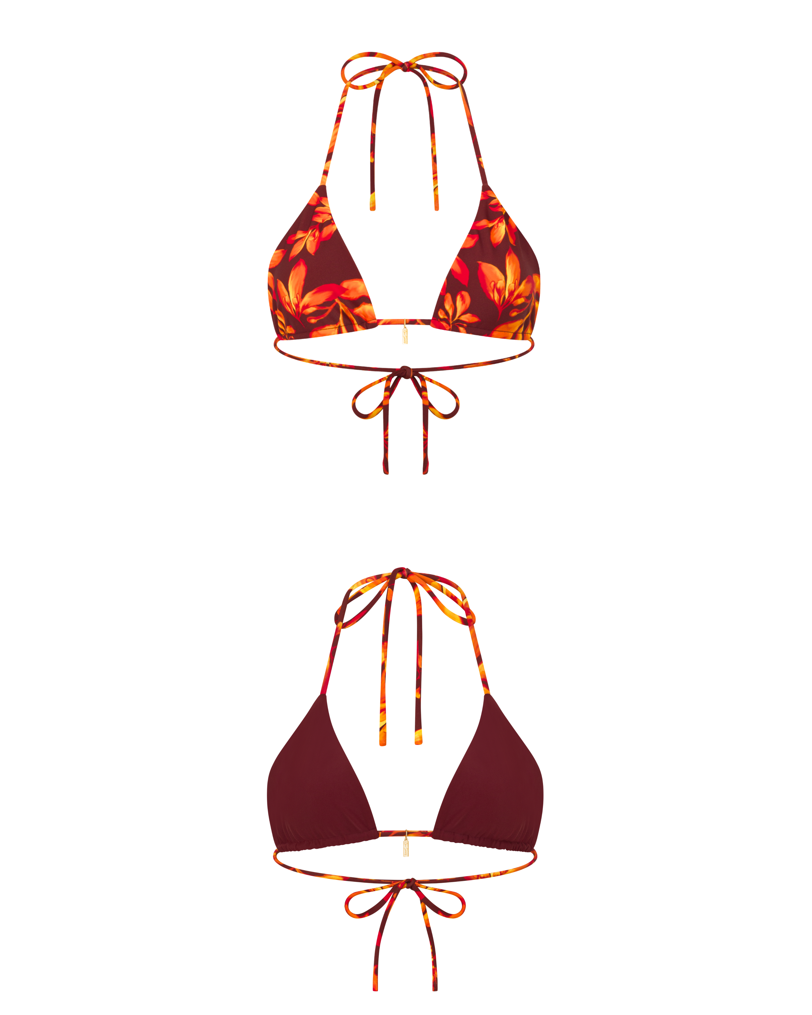 Flora Top in Sangria Reversible