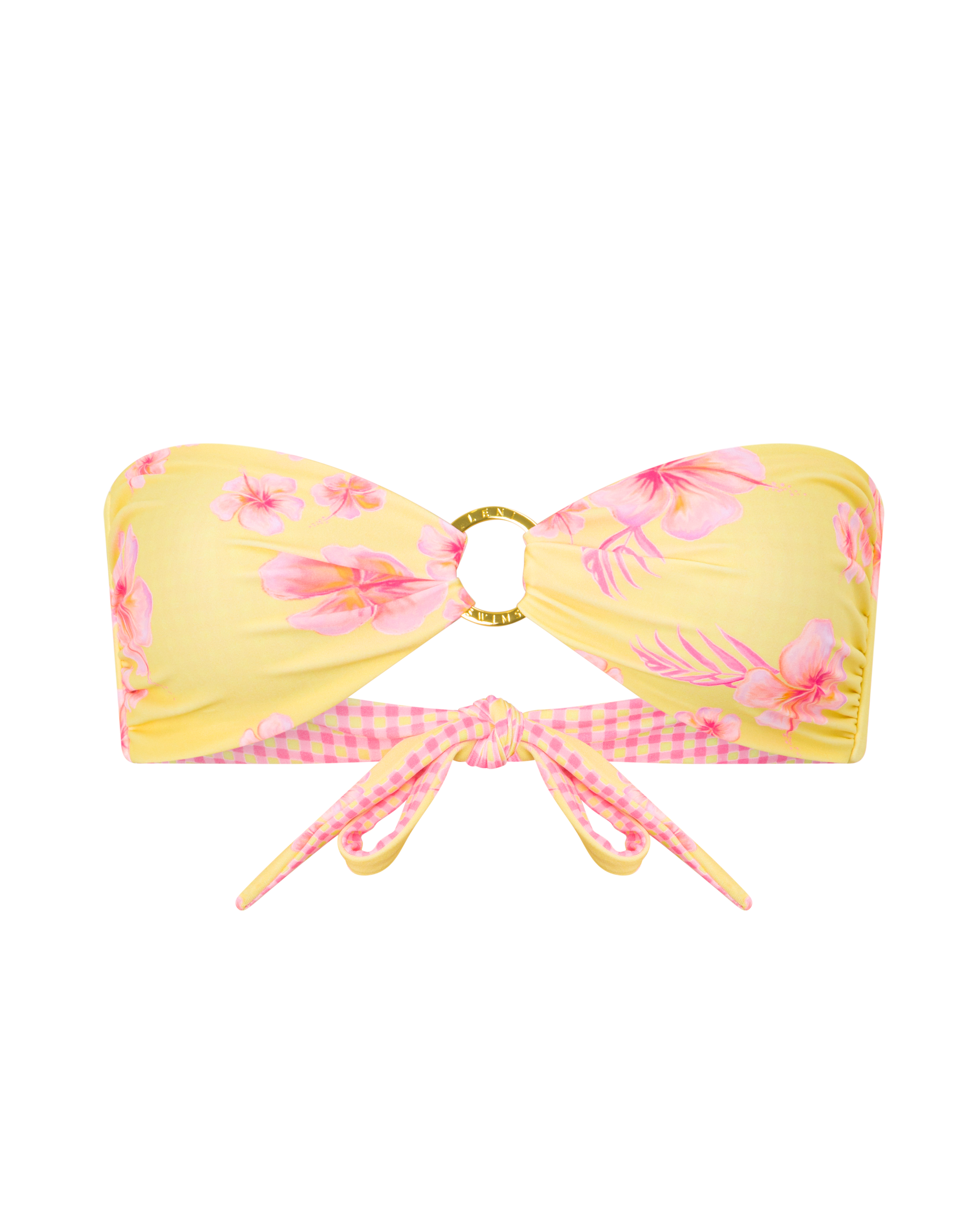 Bandeau Tie Top Reversible- Clementine