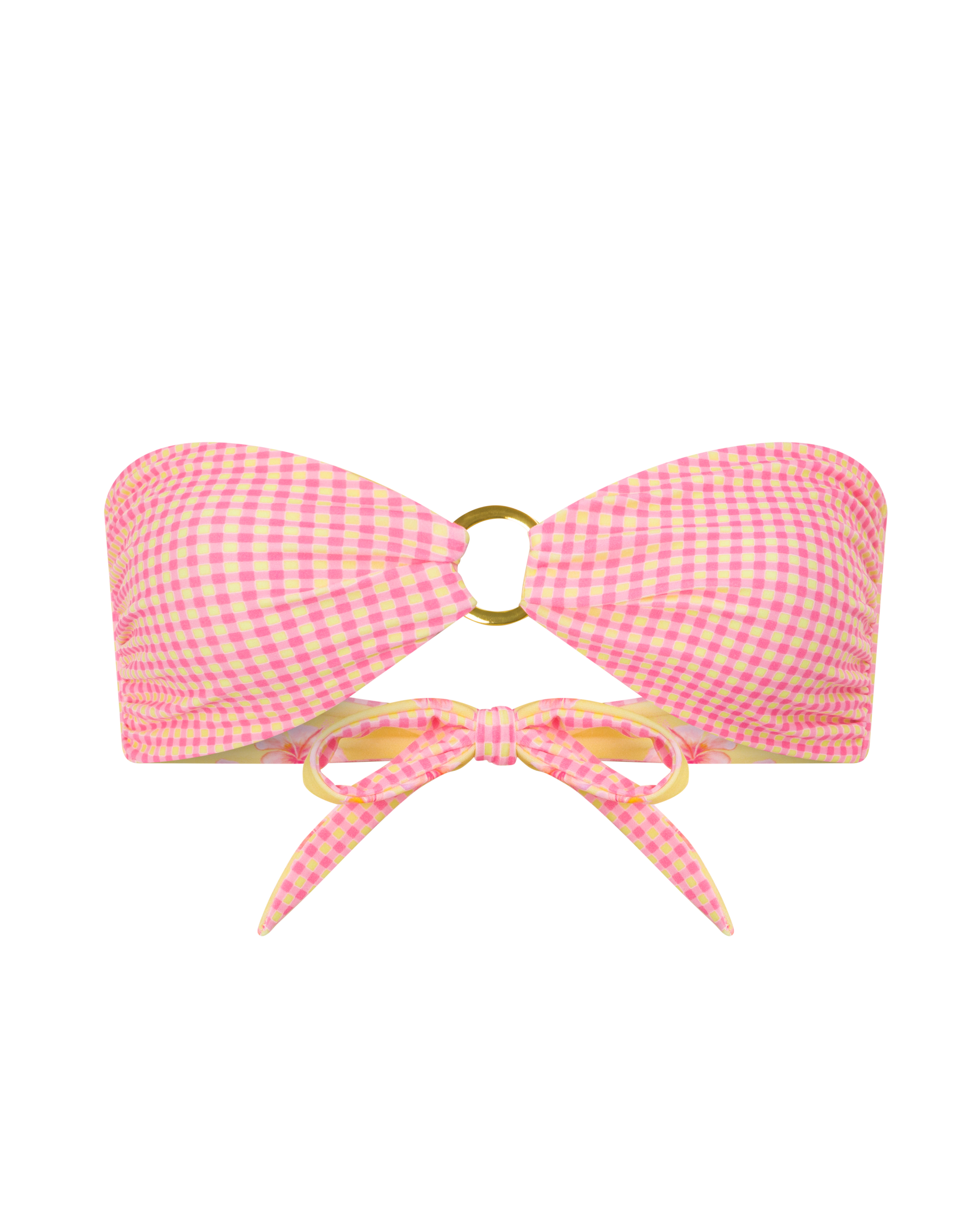 Bandeau Tie Top Reversible- Clementine